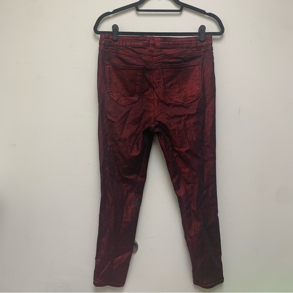 ModCloth Distressed Red Metallic Pants - Picture 9 of 12